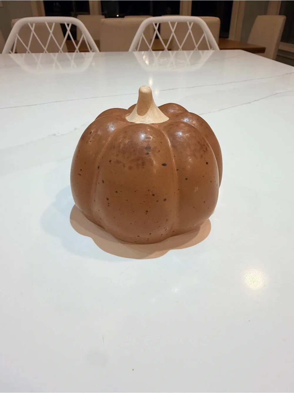 Threshold Brown Ceramic Pumpkin Accent with Cream Stem